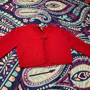 little girl size red sweater